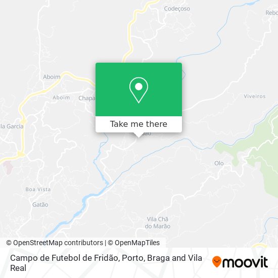 Campo de Futebol de Fridão mapa