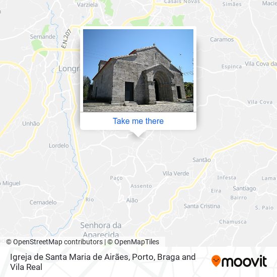 Igreja de Santa Maria de Airães map