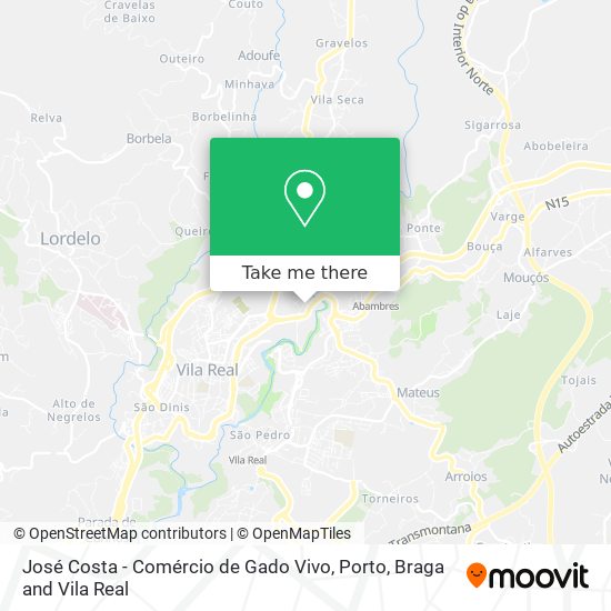 José Costa - Comércio de Gado Vivo mapa