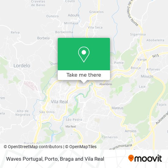 Waves Portugal map