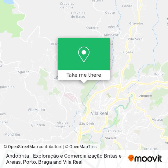 Andobrita - Exploração e Comercialização Britas e Areias mapa