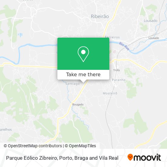 Parque Eólico Zibreiro mapa