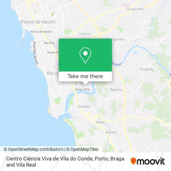 Centro Ciência Viva de Vila do Conde mapa