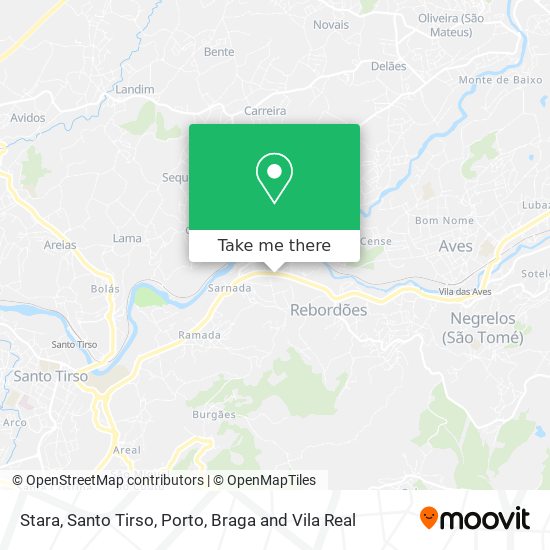 Stara, Santo Tirso map