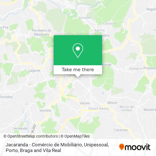 Jacaranda - Comércio de Mobiliário, Unipessoal mapa