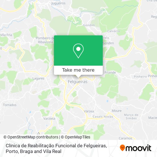 Clínica de Reabilitação Funcional de Felgueiras map