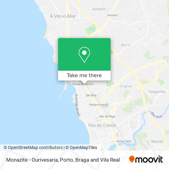 Monazite - Ourivesaria map