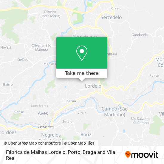 Fábrica de Malhas Lordelo mapa