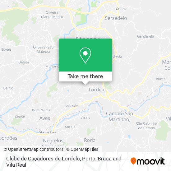 Clube de Caçadores de Lordelo map