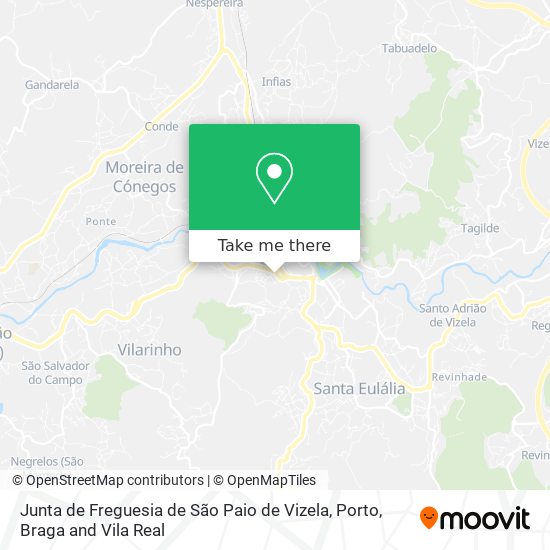 Junta de Freguesia de São Paio de Vizela mapa