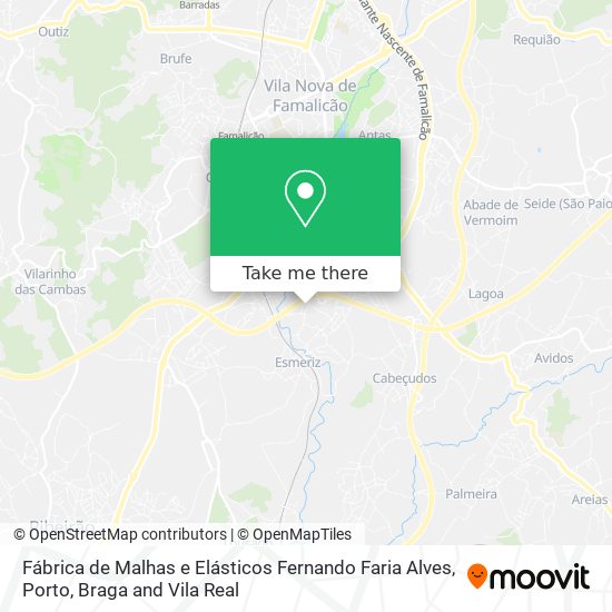 Fábrica de Malhas e Elásticos Fernando Faria Alves mapa