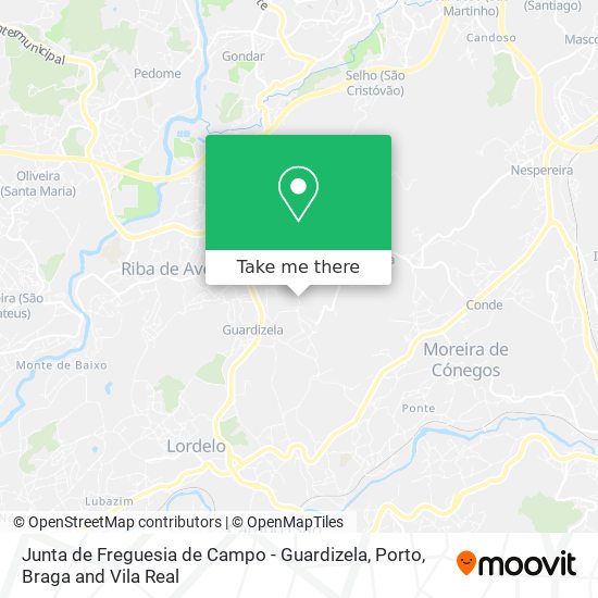 Junta de Freguesia de Campo - Guardizela mapa