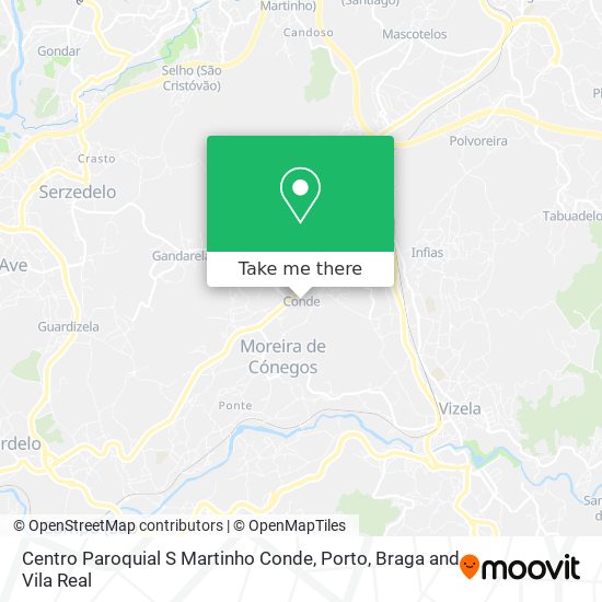 Centro Paroquial S Martinho Conde map