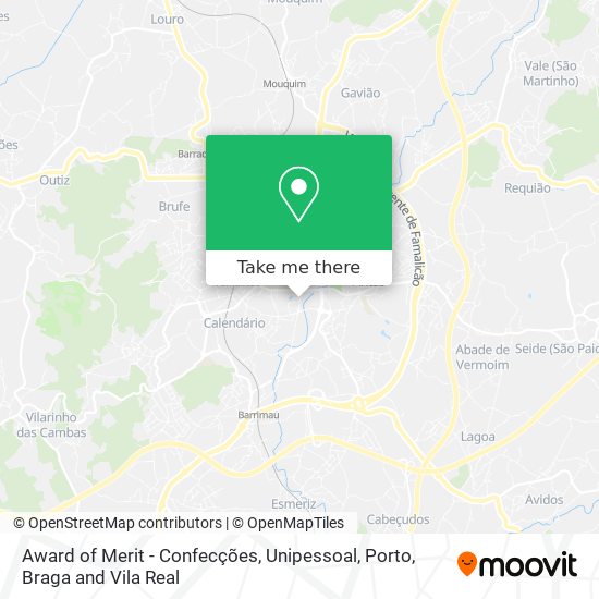 Award of Merit - Confecções, Unipessoal map