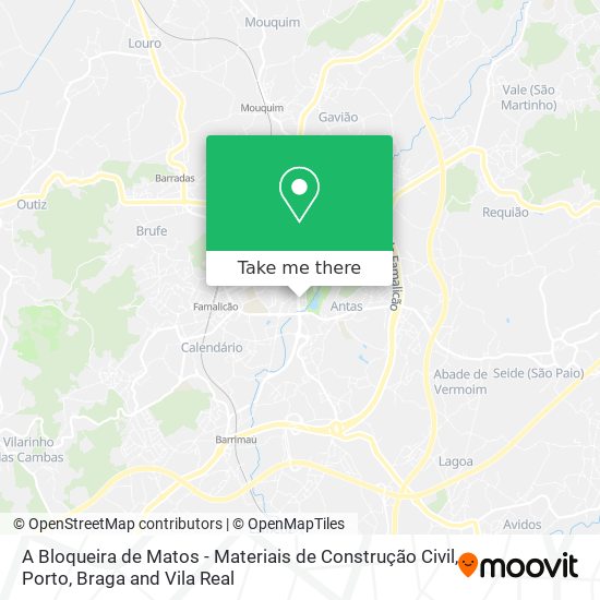 A Bloqueira de Matos - Materiais de Construção Civil map