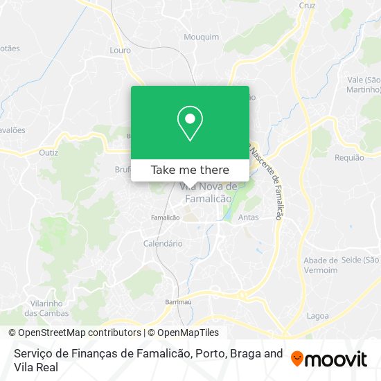 Serviço de Finanças de Famalicão map