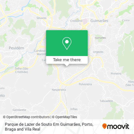 Parque de Lazer de Souto Em Guimarães mapa