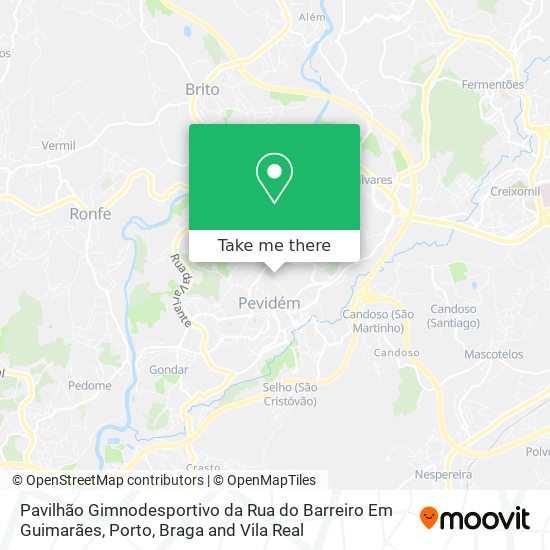 Pavilhão Gimnodesportivo da Rua do Barreiro Em Guimarães map