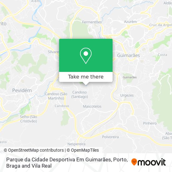 Parque da Cidade Desportiva Em Guimarães map