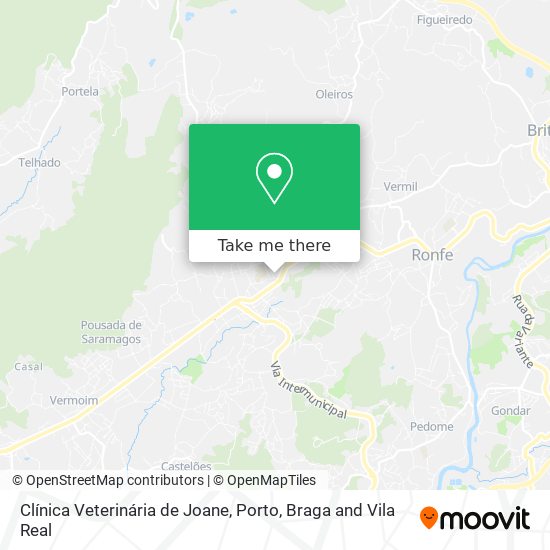 Clínica Veterinária de Joane map