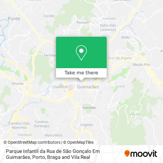 Parque Infantil da Rua de São Gonçalo Em Guimarães mapa