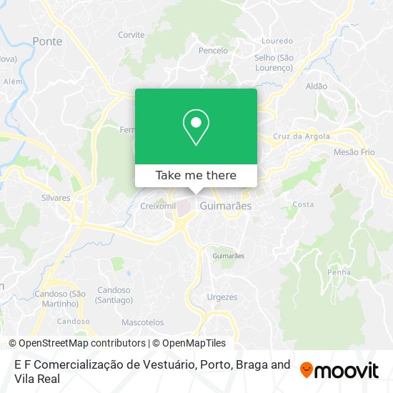 E F Comercialização de Vestuário map