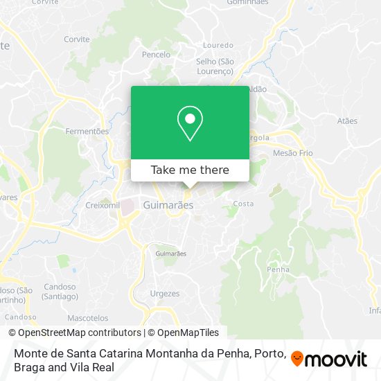 Monte de Santa Catarina Montanha da Penha mapa