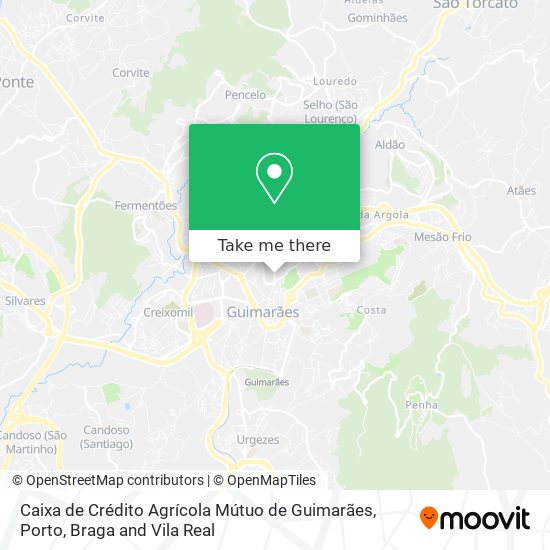 Caixa de Crédito Agrícola Mútuo de Guimarães mapa