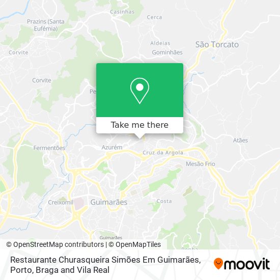 Restaurante Churasqueira Simões Em Guimarães mapa