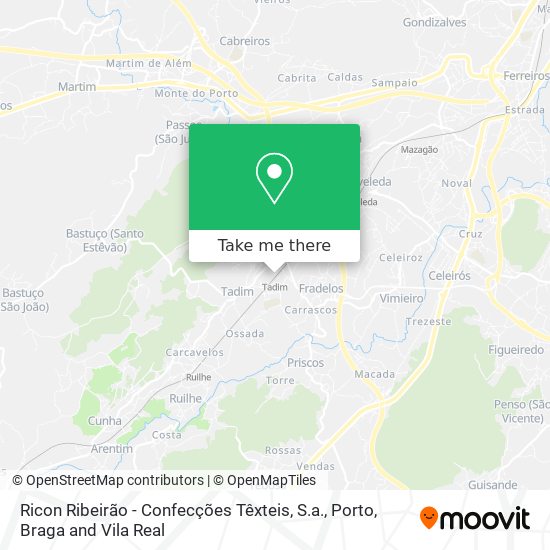 Ricon Ribeirão - Confecções Têxteis, S.a. mapa