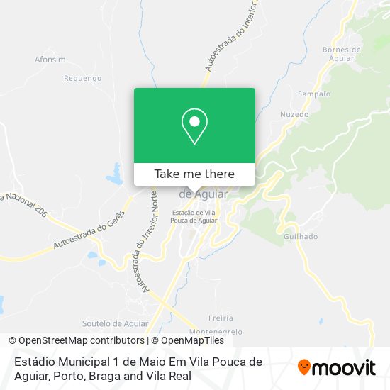 Estádio Municipal 1 de Maio Em Vila Pouca de Aguiar map