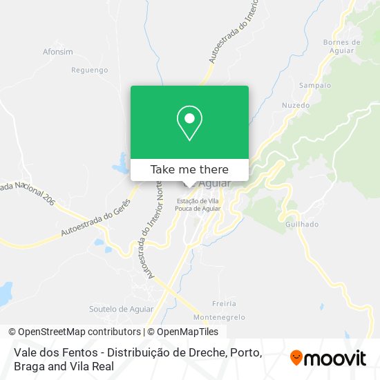 Vale dos Fentos - Distribuição de Dreche map