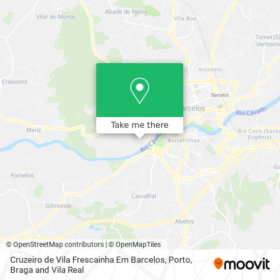 Cruzeiro de Vila Frescainha Em Barcelos mapa