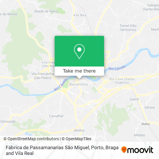Fábrica de Passamanarias São Miguel mapa