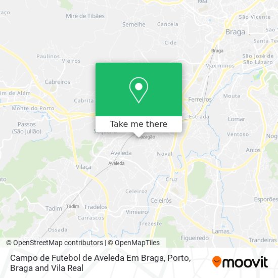Campo de Futebol de Aveleda Em Braga map