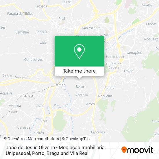 João de Jesus Oliveira - Mediação Imobiliária, Unipessoal map