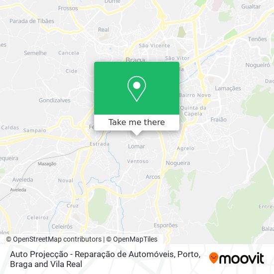 Auto Projecção - Reparação de Automóveis mapa