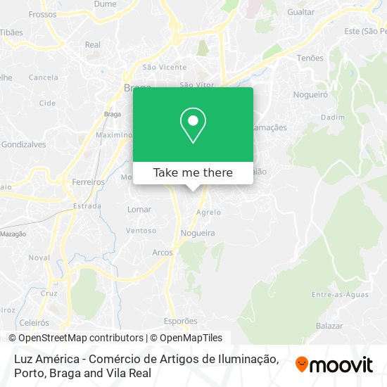 Luz América - Comércio de Artigos de Iluminação map