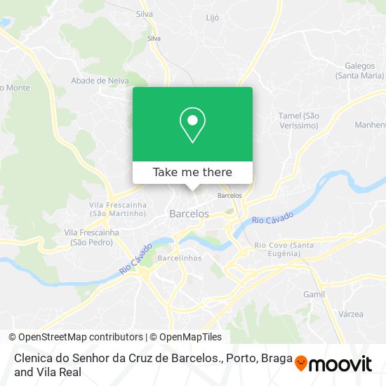 Clenica do Senhor da Cruz de Barcelos. mapa