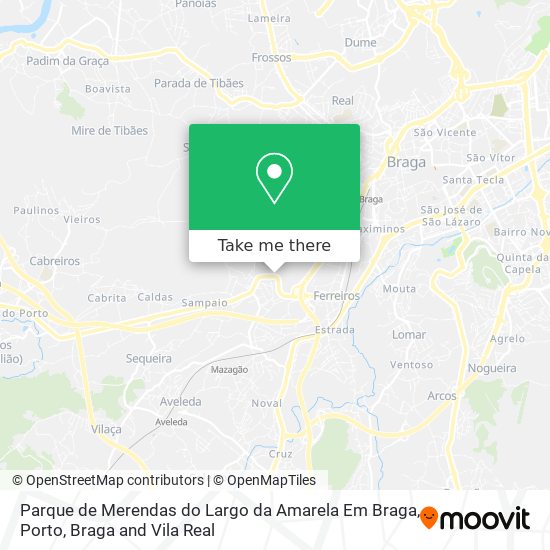 Parque de Merendas do Largo da Amarela Em Braga map