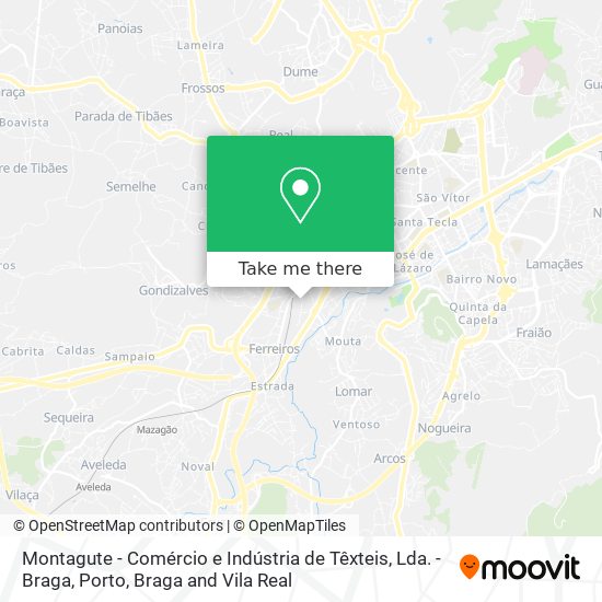 Montagute - Comércio e Indústria de Têxteis, Lda. - Braga mapa
