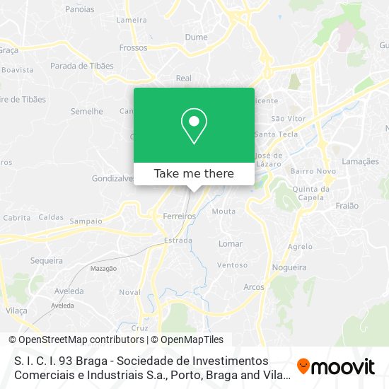 S. I. C. I. 93 Braga - Sociedade de Investimentos Comerciais e Industriais S.a. map