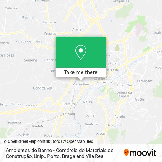 Ambientes de Banho - Comércio de Materiais de Construção, Unip. map