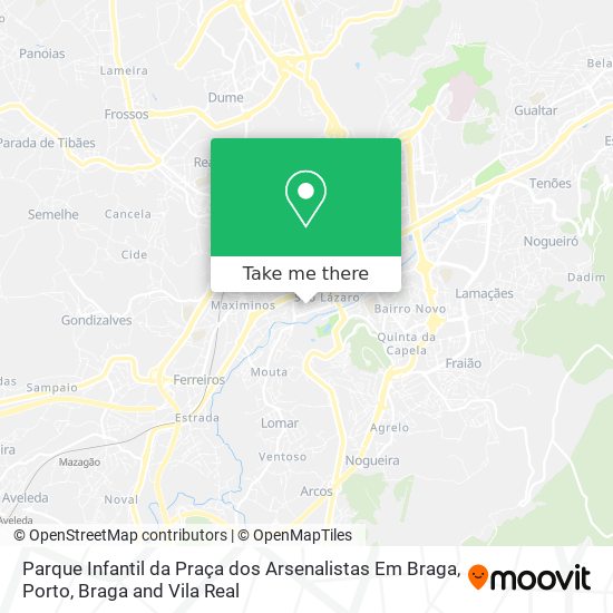 Parque Infantil da Praça dos Arsenalistas Em Braga map