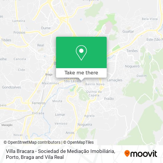 Villa Bracara - Sociedad de Mediação Imobiliária map