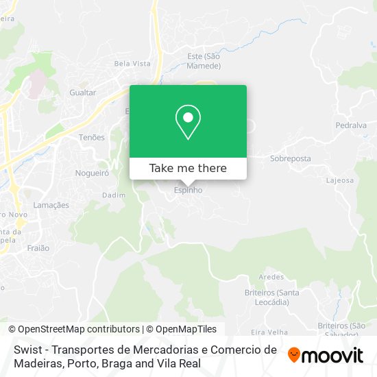 Swist - Transportes de Mercadorias e Comercio de Madeiras map