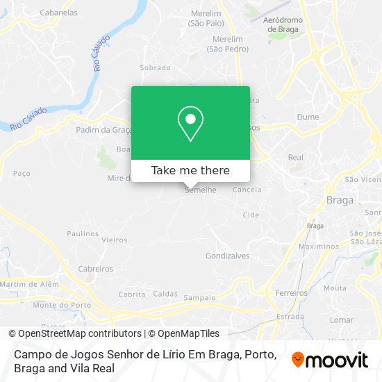 Campo de Jogos Senhor de Lírio Em Braga map