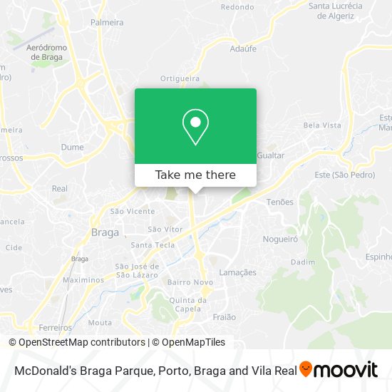 McDonald's Braga Parque map
