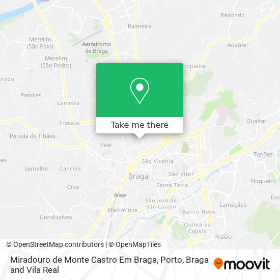 Miradouro de Monte Castro Em Braga map