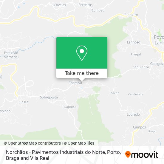 Norchãos - Pavimentos Industriais do Norte map